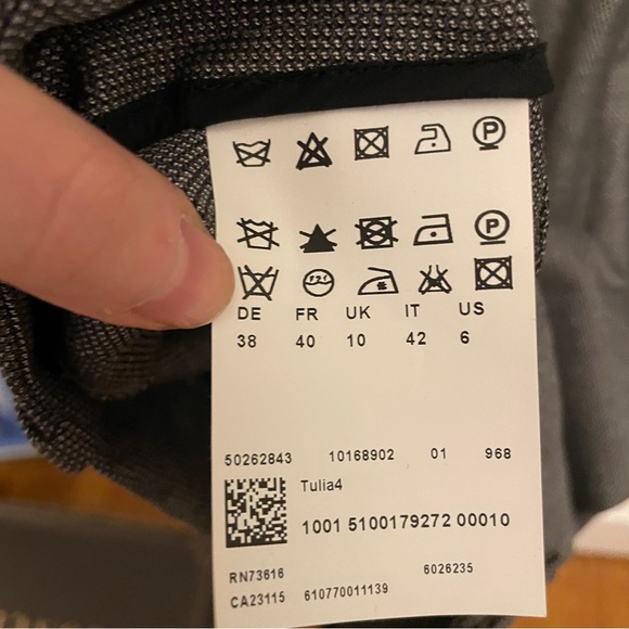 Hugo Boss Silver Checkered Pant Suit - Picture 5 of 7